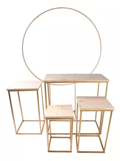 Kit Para Festas Decoração Mesas E Arco Painel (5 Peças)