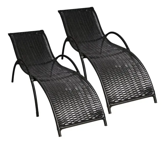 2 Cadeiras Espreguiçadeiras De Praia E Piscina